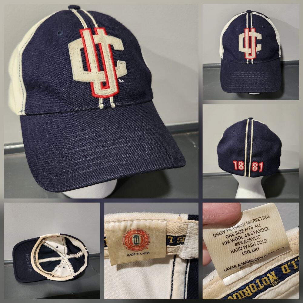 UConn Huskies University Of Connecticut CT Drew Pearson Hat Cap OSFA Fitted